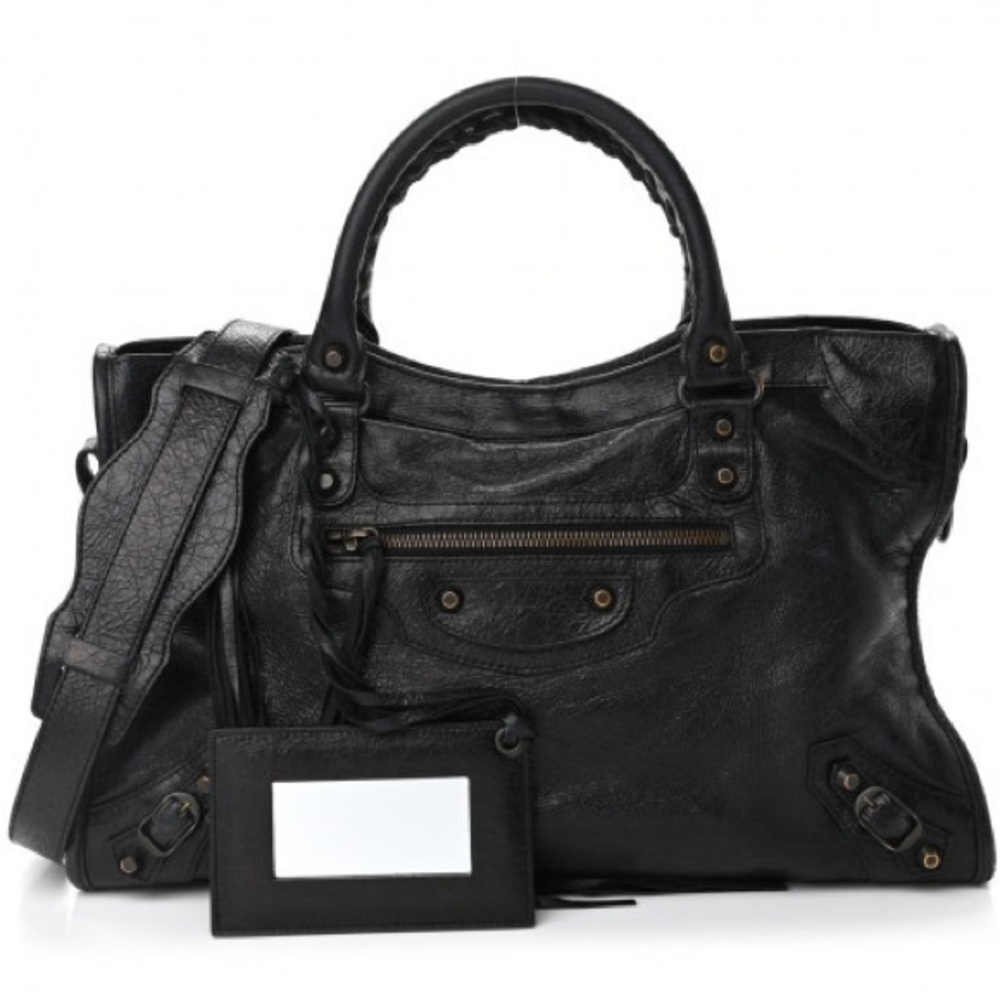 Balenciaga Classic Hardware City Bag in Black
